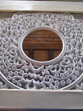 Broyhill Carved Wood Medallion Mirror NWT